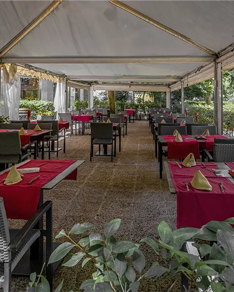 Terraza exterior en el Museo del Jamón de Poeta Joan Maragall, Madrid