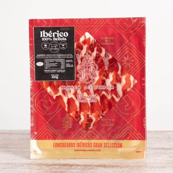 100g pack of 100% pure Iberian acorn-fed (bellota) ham from Museo del Jamón.