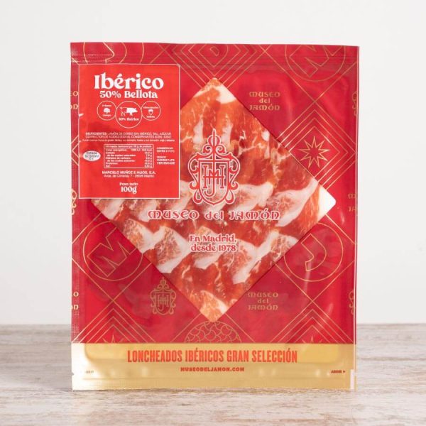 Paquete de 100g de Jamón Ibérico 50% Bellota Museo del Jamón