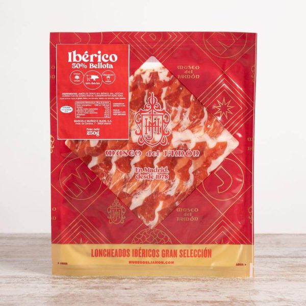 Paquete de 250g de Jamón Ibérico 50% Bellota Museo del Jamón