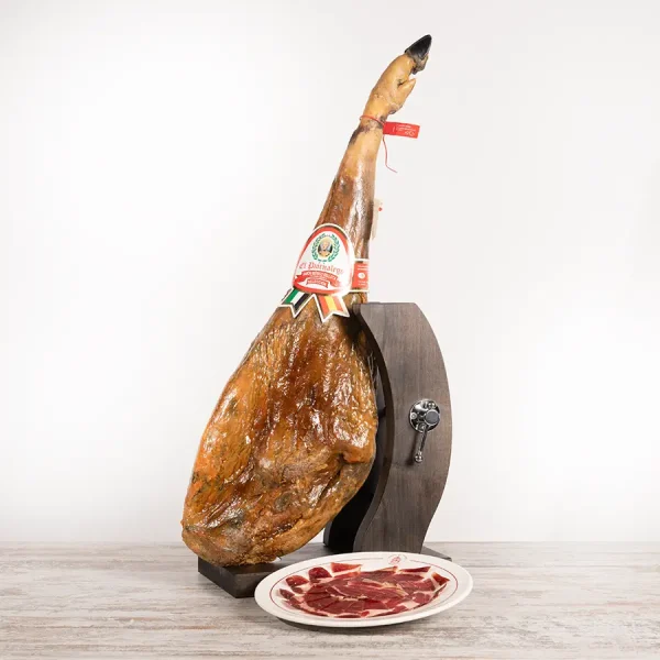 Whole 75% Iberian-Breed Acorn-Fed (Bellota) Iberian Ham with slices