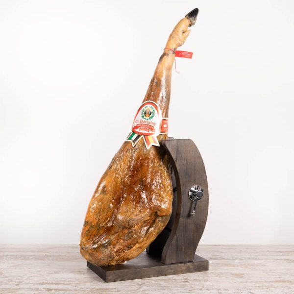 75% Iberian-breed acorn-fed (bellota) Iberian ham on display at Museo del Jamón