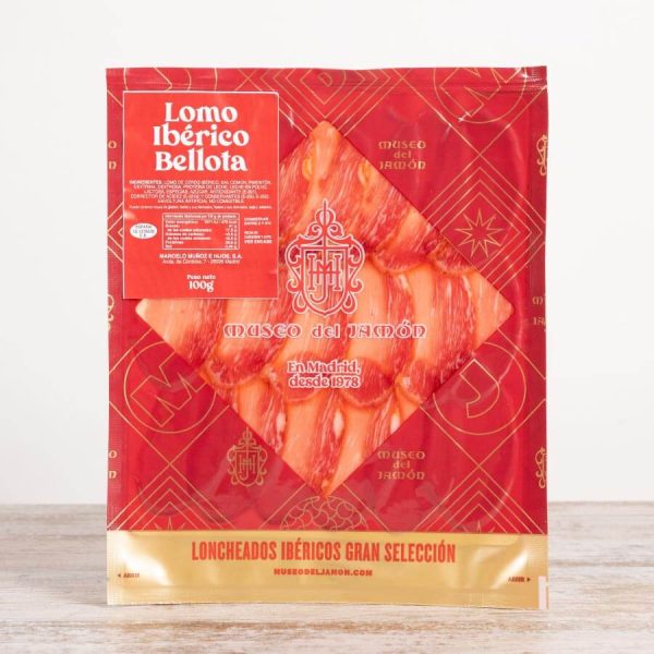 Paquete de 100g de Lomo Ibérico Bellota Museo del Jamón.