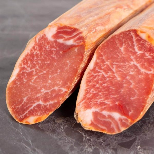 Lomo ibérico de bellota en pieza del Museo del Jamón